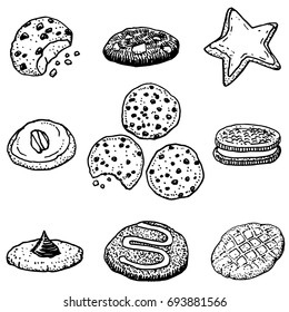 Hand-drawn Cookie Collection Vector