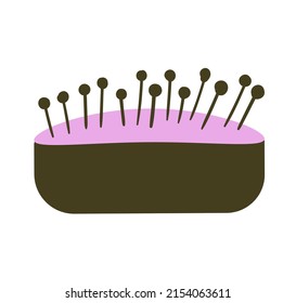 cepillo cosmético de mano. Ilustración del vector Doodle. Compensa.