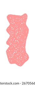 Marco de crayón dibujado a mano como un garabato con una forma de gota abstracta y fluida. El icono de cita rectangular y el efecto de boceto mejoran el fondo. Estilo artístico ideal para Plantilla creativa o post moderno.