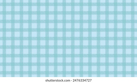 Dibujado a mano de crayón tacto gingham comprobar patrón sin fisuras con fondo azul y líneas