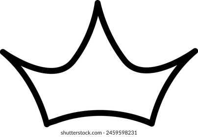  Hand-Drawn Crown Outline Vector Illustration