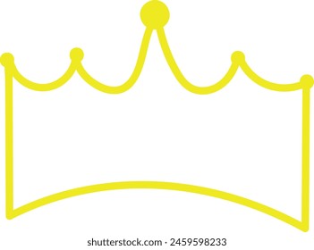  Ilustración vectorial de contorno de corona dibujada a mano