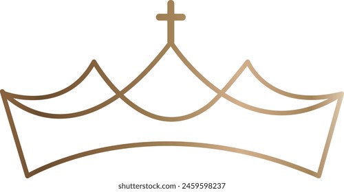  Hand-Drawn Crown Outline Vector Illustration
