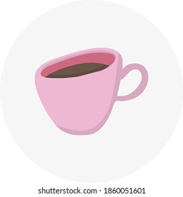 Hand-drawn cup. Doodle style vector illustration. Design element for postcards, invitations or oher graphic and web design.