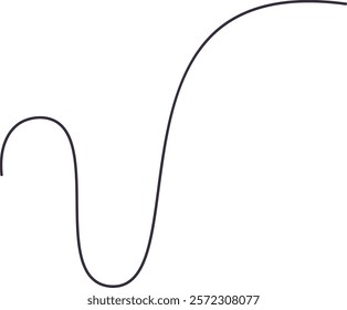 Handdrawn Curved Line Vector Illustration