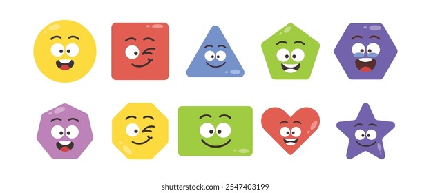 Handdrawn Cute Geometric Shape Character
