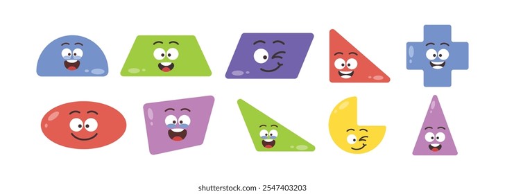 Handdrawn Cute Geometric Shape Character