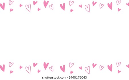 Hand-drawn cute heart illustration background material