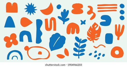 
Hand-drawn cute icons in set, illustrations and backgrounds. abstract icons