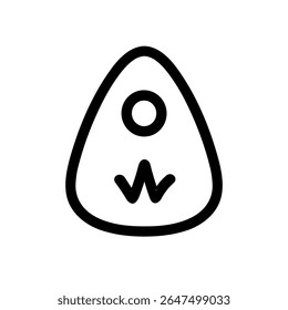 Forme triangulaire de mignon monstre dessinée à la main avec icône de tête circulaire
