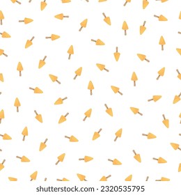 Hand-drawn Cute seamless pattern with ice cream. Can be used for wrapping paper, gift wrapping, textiles, etc.
