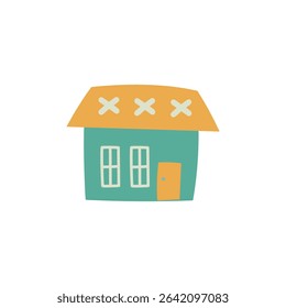 Hand-drawn cute and simple house illustration [Type A]