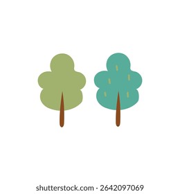 Hand-drawn cute and simple tree illustration