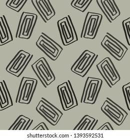 hand-drawn decorative elements gray seamless pattern. vector illustration