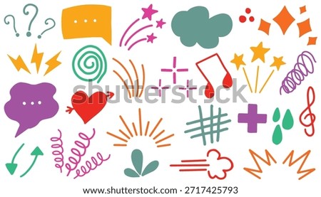Hand-drawn design. Back to school concept. Kindergarten doodles on a white background. Cute kids background for your design, diploma. School related icons crayon chalk drawing vector set
