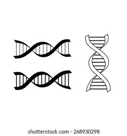 Hand-drawn DNA spiral icon vector abstract illustration