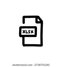 Conjunto de iconos de formato de documento dibujado a mano con pdf, docx, txt, tiff, xlsx, pptx, jpg, jpeg, png. Iconos de vector plano de trazo editable, ideal para diseños de negocios profesionales.