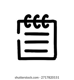 Hand-drawn document icon set featuring file, clipboard, checklist, report, survey, and agreement. Editable stroke flat vector icons, ideal for professional business designs.