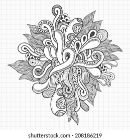 Hand-drawn doodle background