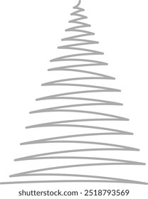 Handdrawn Doodle Christmas Tree Vector Illustration