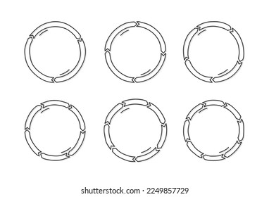 Handdrawn doodle circle arrows, doodle circle diagram, vector eps10 illustration