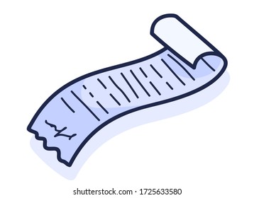 Icono de documento de doodle dibujado a mano. Símbolo de signo dibujado a mano. Elemento decorativo Dibujo aislado Diseño plano. Ilustración del vector