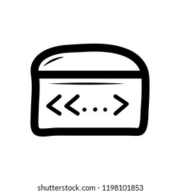 Handdrawn doodle file folder document icon. Hand drawn black sketch. Sign symbol. Decoration element. White background. Isolated. Flat design. Vector illustration.