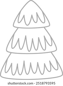 Ilustração de vetor de árvore de doodle desenhada à mão