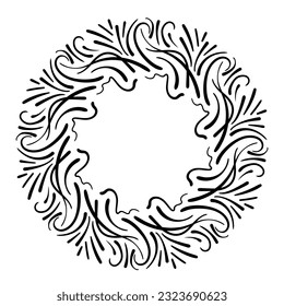 Marco de doodle dibujado a mano. Elemento de diseño de vectores.