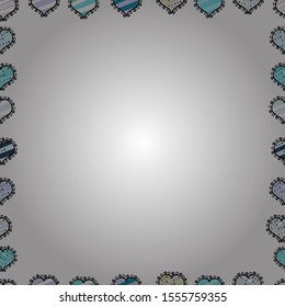Hand-drawn doodle frames.Illustration in white, black and neutral colors. Seamless pattern. Vector illustration.