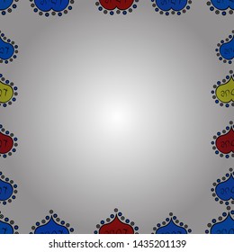 Hand-drawn doodle frames.Illustration in white, blue and black colors. Vector illustration. Seamless pattern.