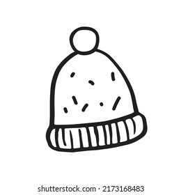 Hand-drawn doodle hat. Vector illustration