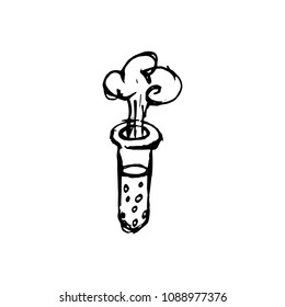 Ícone de rabiscar desenhado à mão. Esboço preto desenhado à mão. Símbolo de sinal. Elemento de decoração Fundo branco. Isolado. Design plano. Ilustração vetorial.