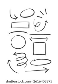 Hand-Drawn Doodle Icons Set Isolated on White Background