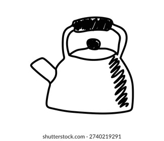 Hand-drawn doodle illustration of a teapot.