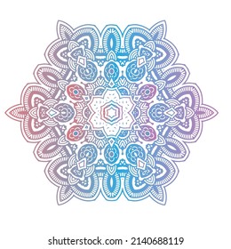 Hand-drawn doodle mandala.ornate elements For Design, round Ethnic mandala with colorful tribal ornament, vector illustration, Turkish, Pakistan, Islam, Arabic, Indian, ottoman motifs.