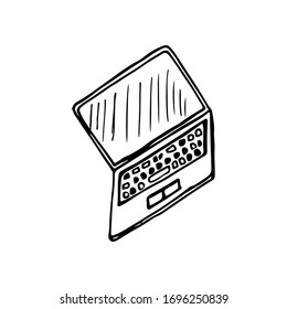 Hand-drawn doodle notebook. Linear illustration. Vector image.