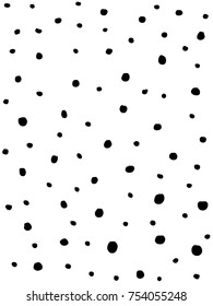 Handdrawn doodle pattern with dots different shapes. Tileable abstract background. Repeating geometric texture.