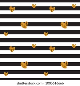 hand-drawn doodle pattern with hearts . seamless pattern . vector illustration
