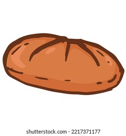 handdrawn doodle rye bread pumpernickel bakery pastry delicious cuisine food