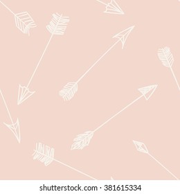 hand-drawn doodle seamless pattern with arrows