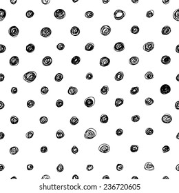 doodle dibujado a mano con puntos de polka