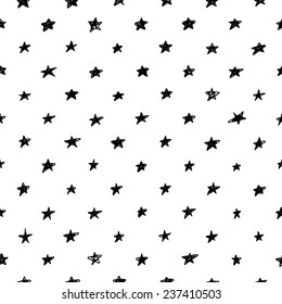 Hand-drawn Doodle Seamless Pattern With Stars