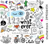 hand-drawn doodle set