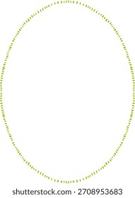 Diseño de borde ovalado aislado simple de Doodle dibujado a mano