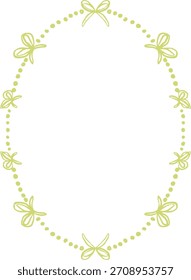 Dibujado a mano Doodle Simple Aislado Marco Oval Esquema