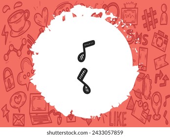 Handdrawn doodle and sketchy, notes icon,vector illustration