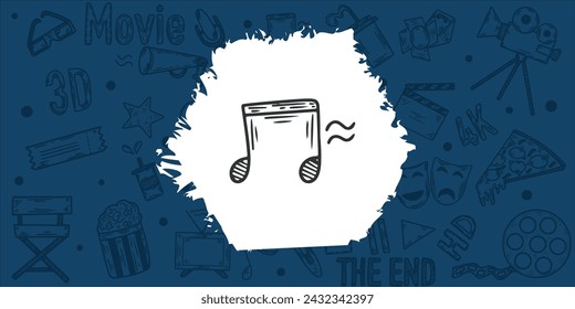 Dibujado a mano garabato y nota esbozada, ilustración vectorial