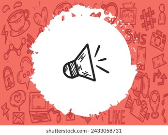 Handdrawn doodle and sketchy, volume icon,vector illustration
