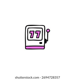 Hand-drawn doodle of a slot machine